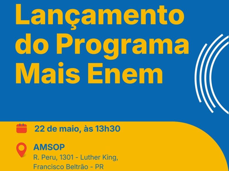 Itaipu lança projeto Mais Enem nesta sexta-feira em Francisco&nbsp;Beltrão